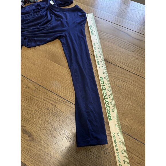 Old Navy Luxe Blue Long Sleeve Round Neck Tunic Shirt Women‎ Size Medium Preppy - Picture 6 of 12